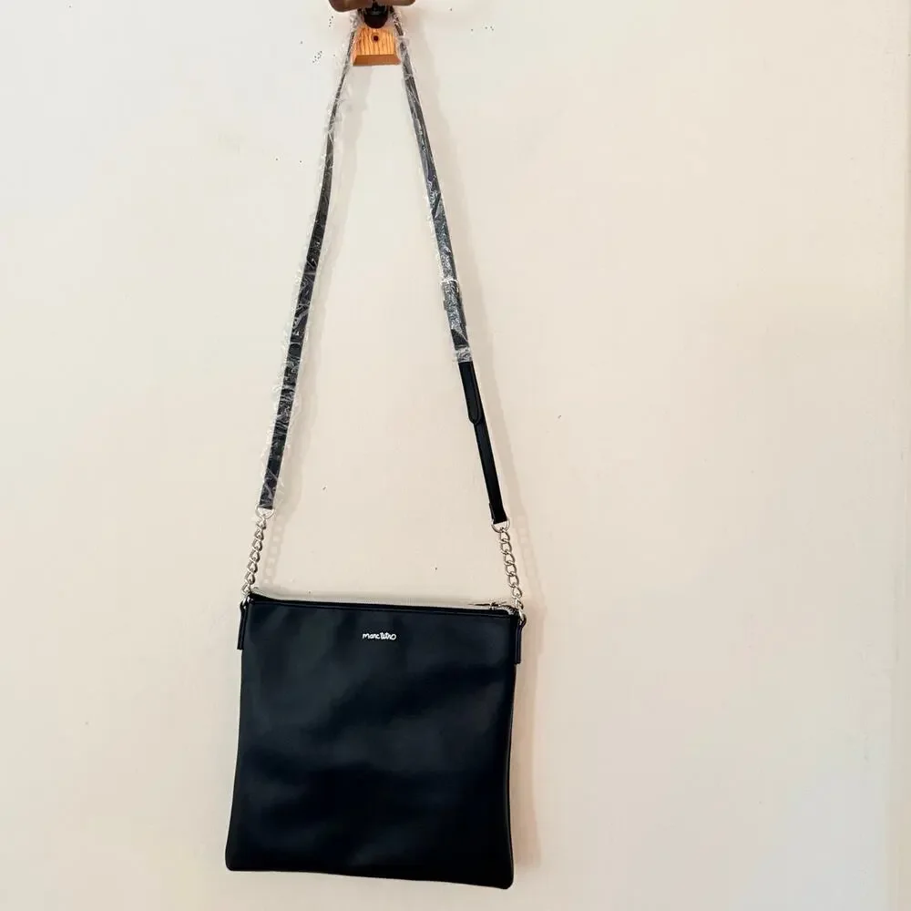 Marc Tetro Boston Terrier Crossbody Purse Vegan Leather Chain Preppy Dog Mom
